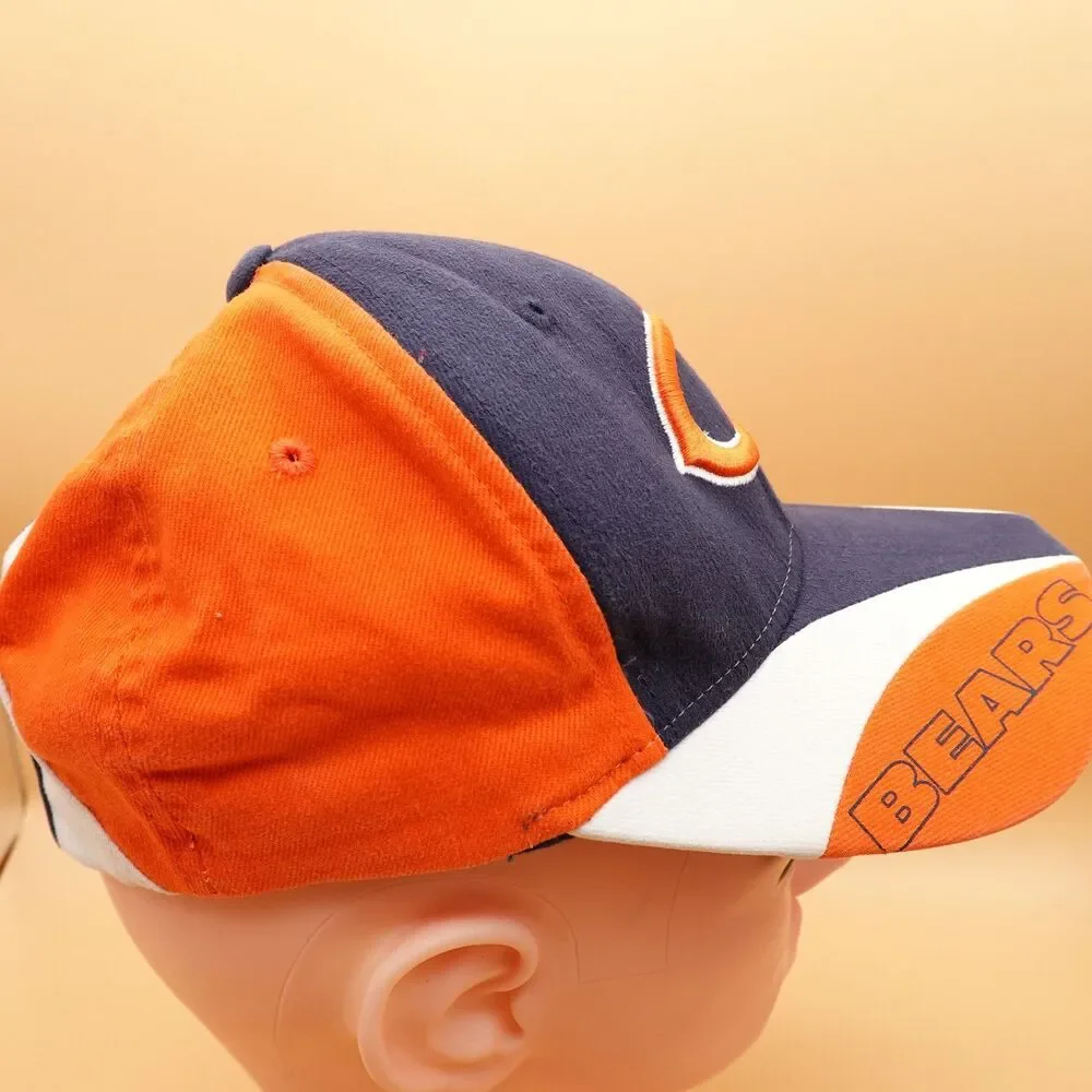 Chicago Bears Hat Cap Strap Back One Size Navy Orange White NFL Football Mens